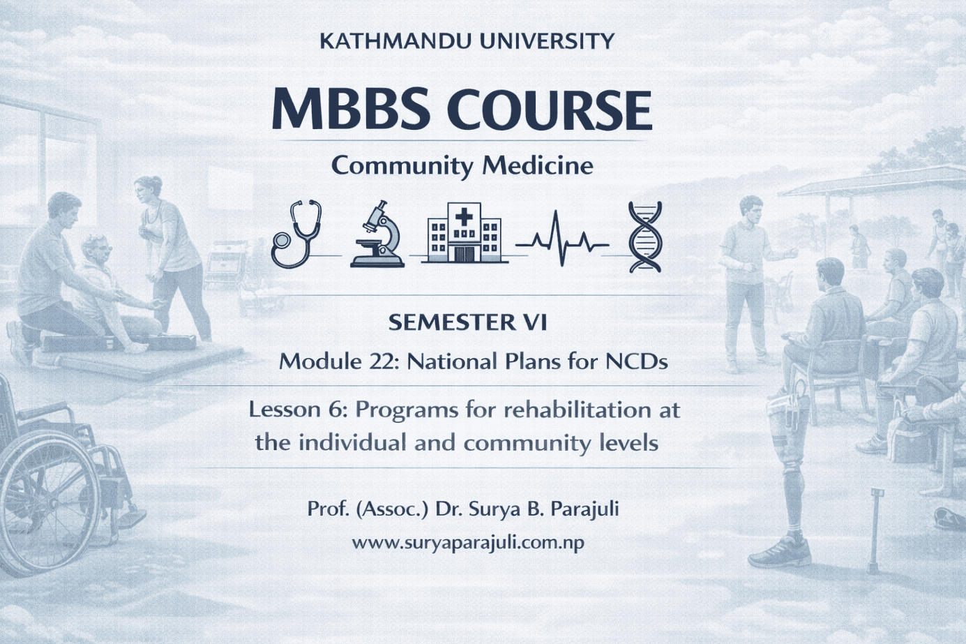 Programs for rehabilitation at the individual and community levels